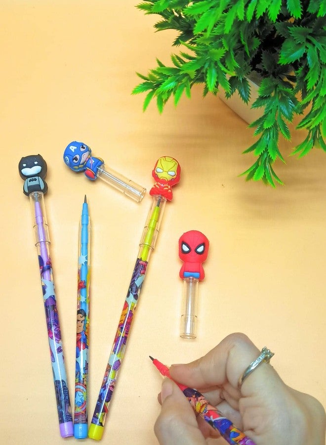 Tera13 Grey Pencil Set for Boys (3 Pcs) - Cartoon Pencils for School, Return Gifts for Kids, Stationery. - Image 2